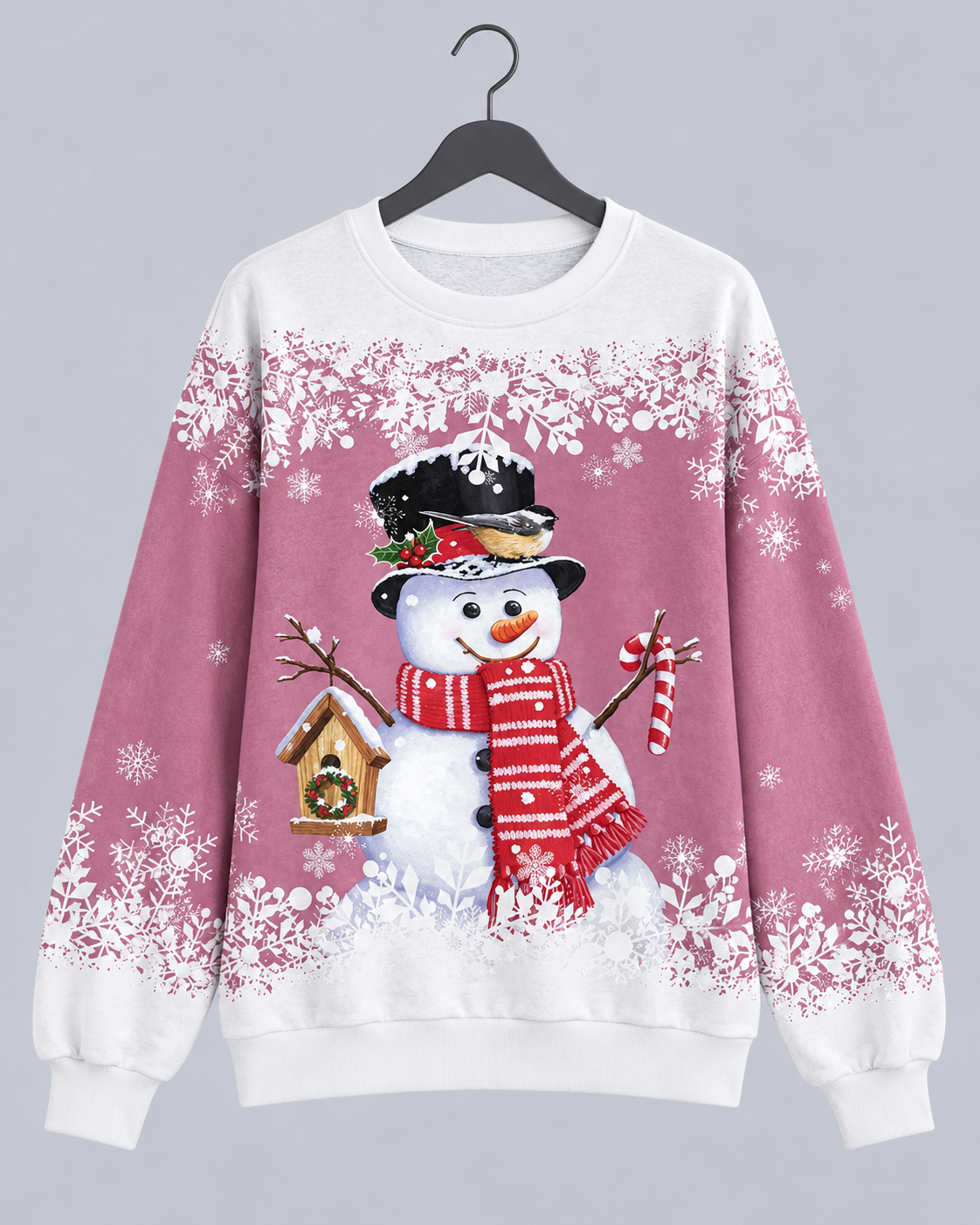 Women's Soft Knit Christmas Jumper | Festive Adorable Snowman Design