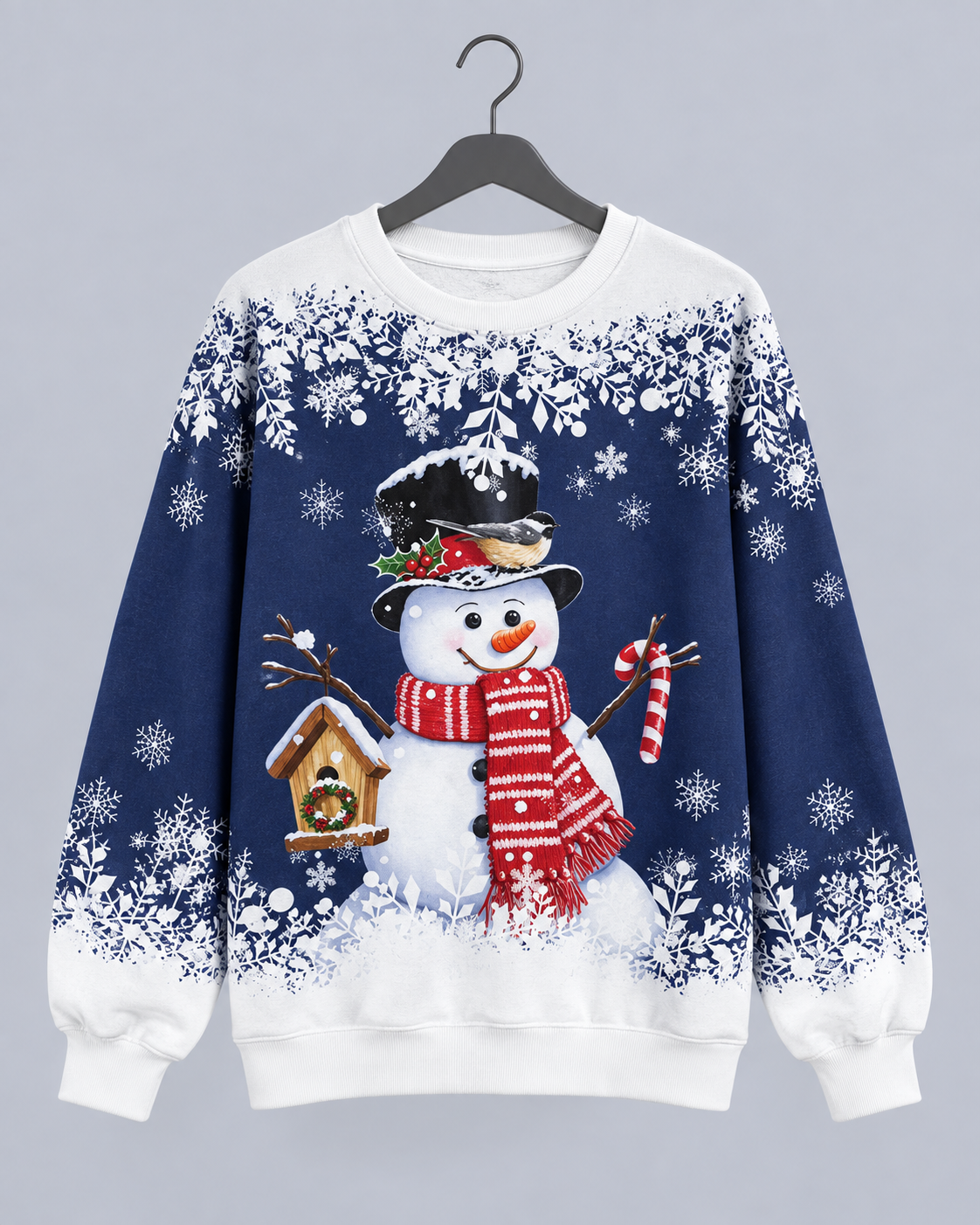 Women's Soft Knit Christmas Jumper | Festive Adorable Snowman Design