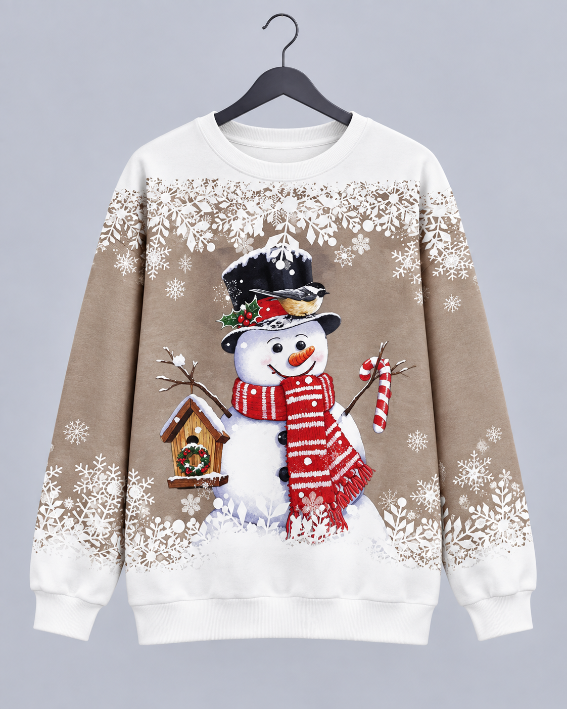 Women's Soft Knit Christmas Jumper | Festive Adorable Snowman Design
