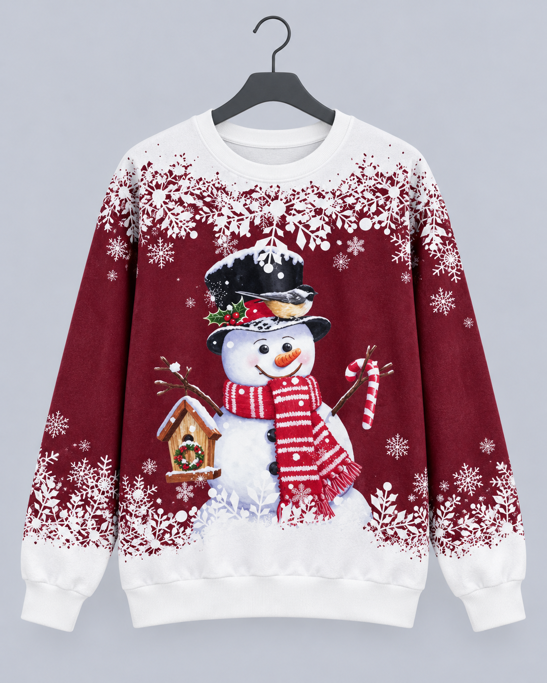 Women's Soft Knit Christmas Jumper | Festive Adorable Snowman Design