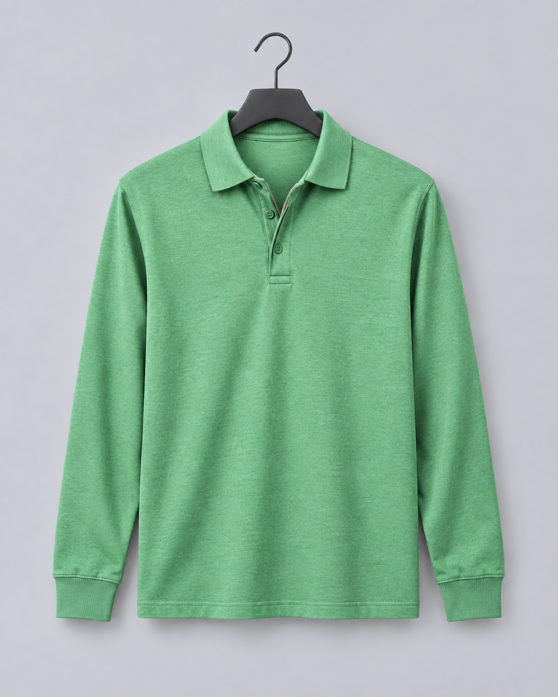 Men's Cotton Long Sleeve Polo Shirt | Classic Versatile Pullover