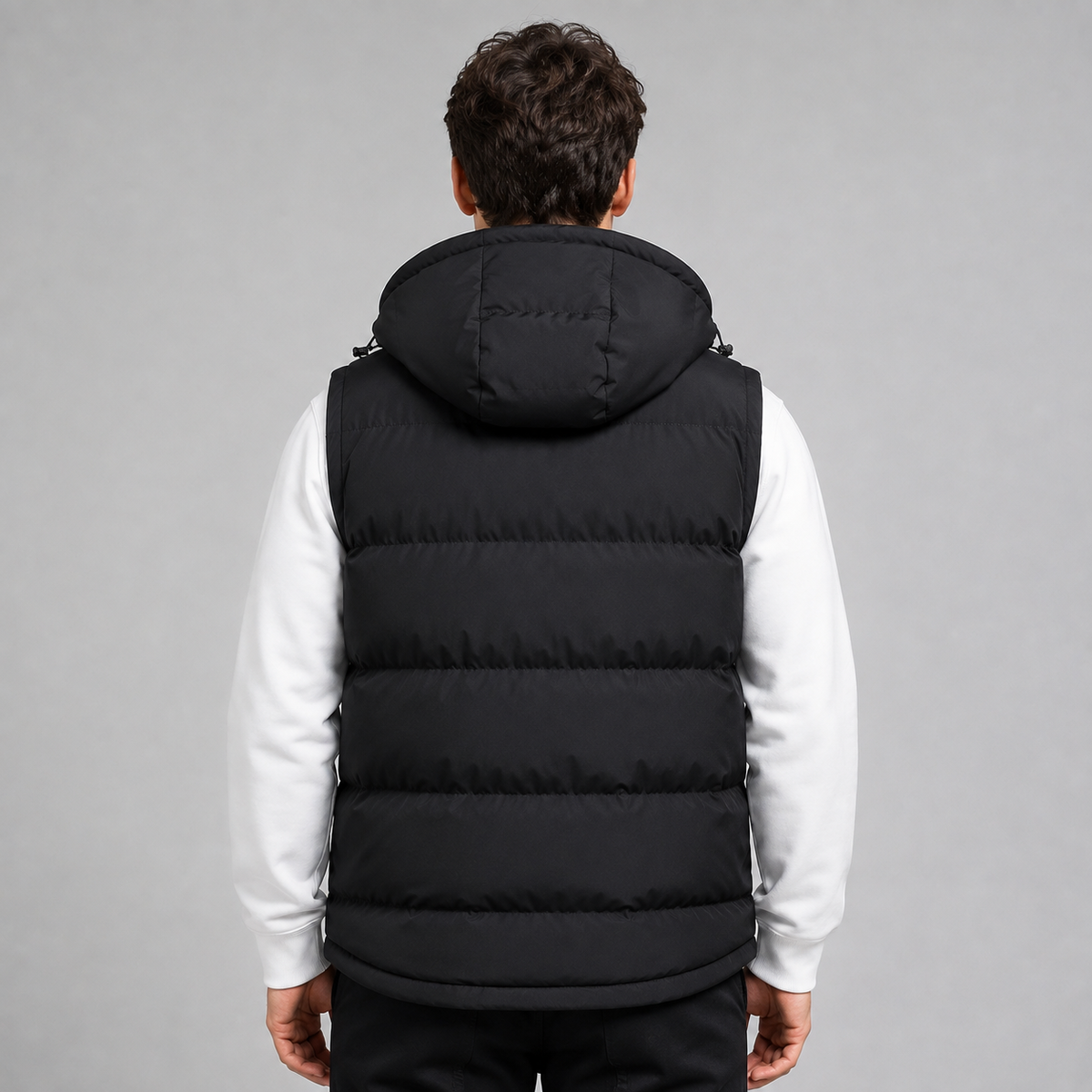 Men's Hooded Padded Gilet – Bodywarmer, Regular Fit