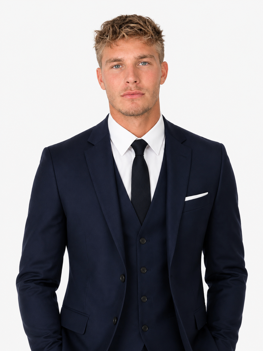 Men's Three Piece Suit – Classic Lapels, Wedding & Formal Wear