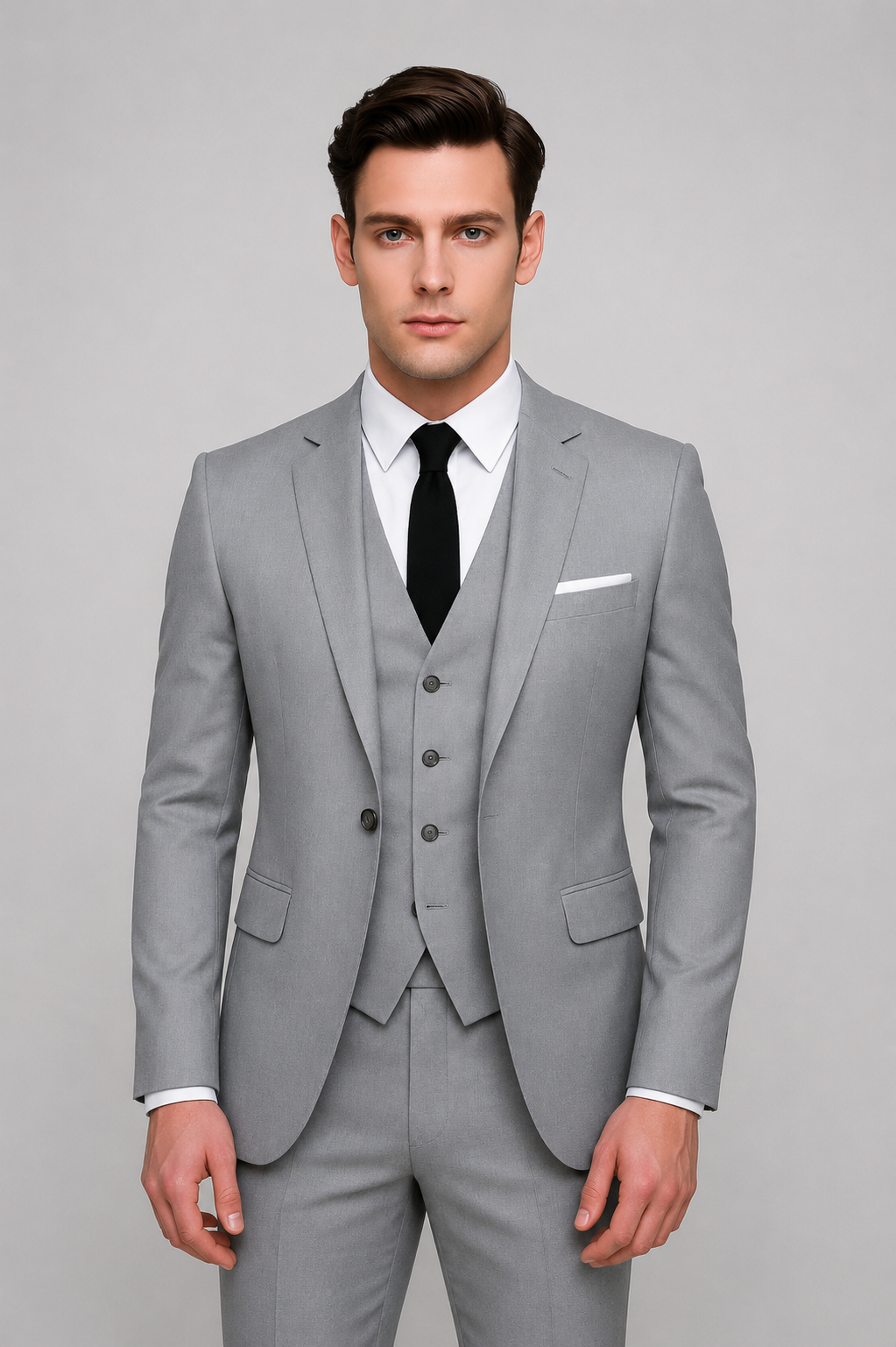 Men's Three Piece Suit – Tailored Jacket, Waistcoat & Trousers