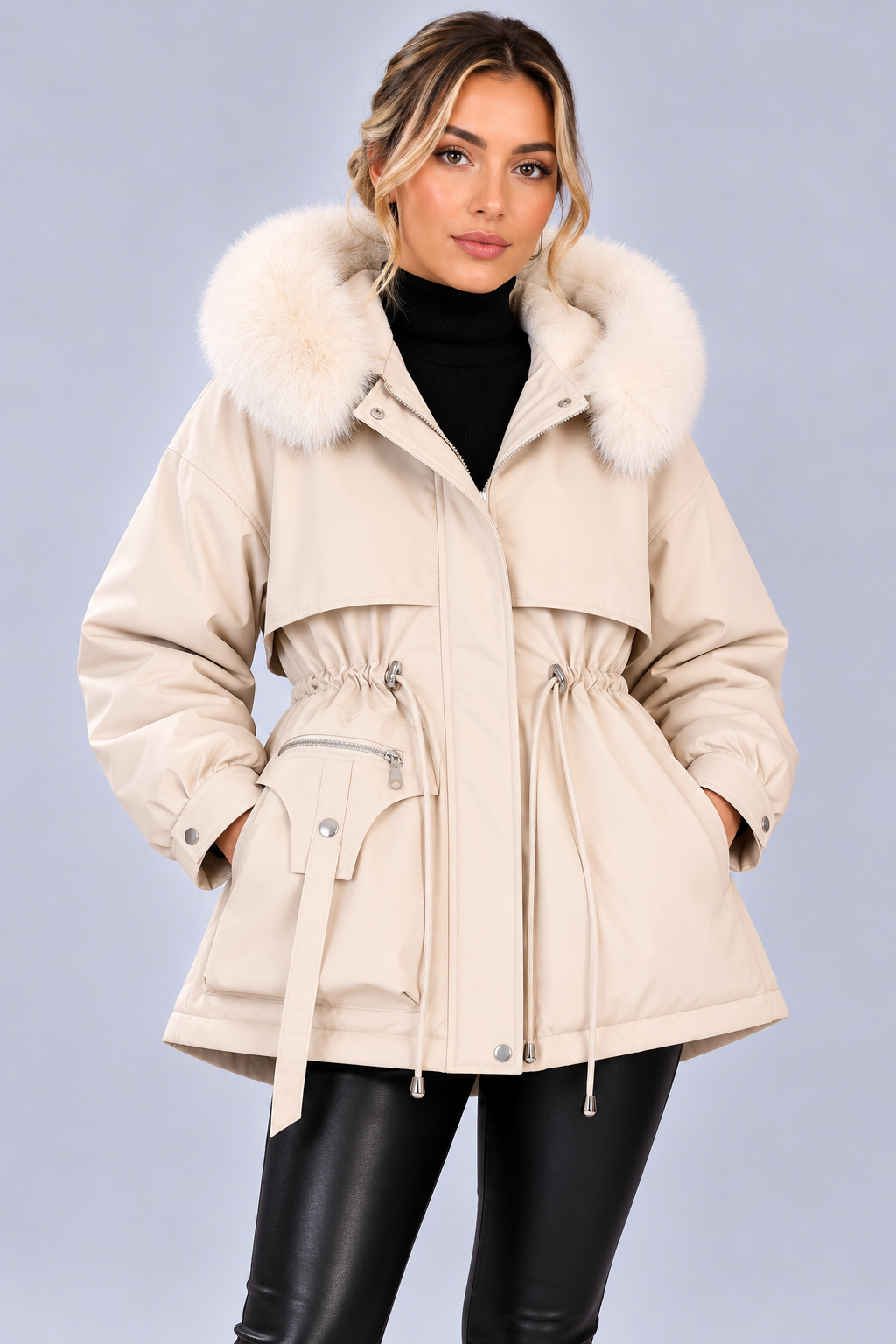 Women's Padded Winter Jacket – Wind and Water Resistant, Hooded