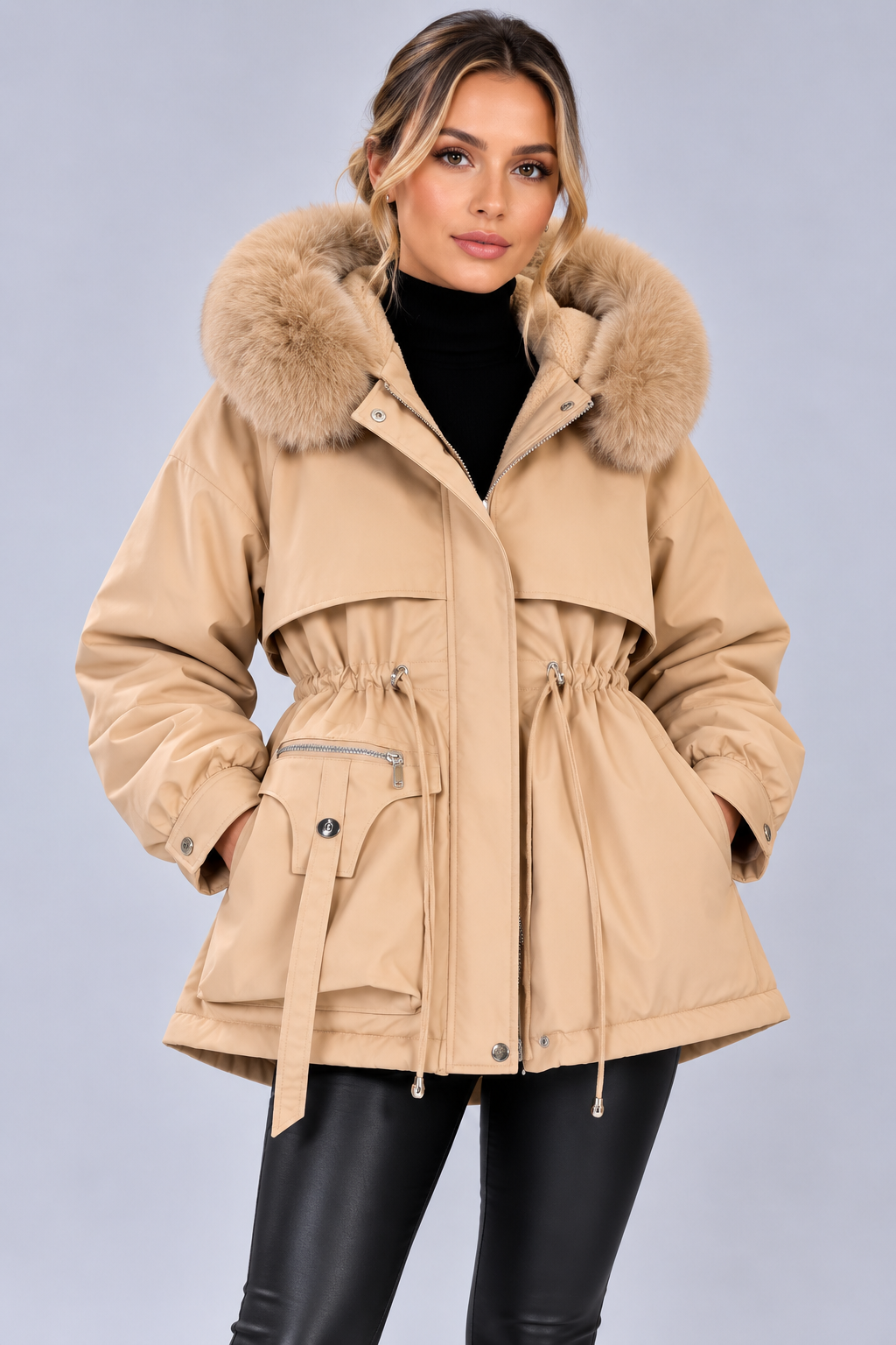 Women's Padded Winter Jacket – Wind and Water Resistant, Hooded