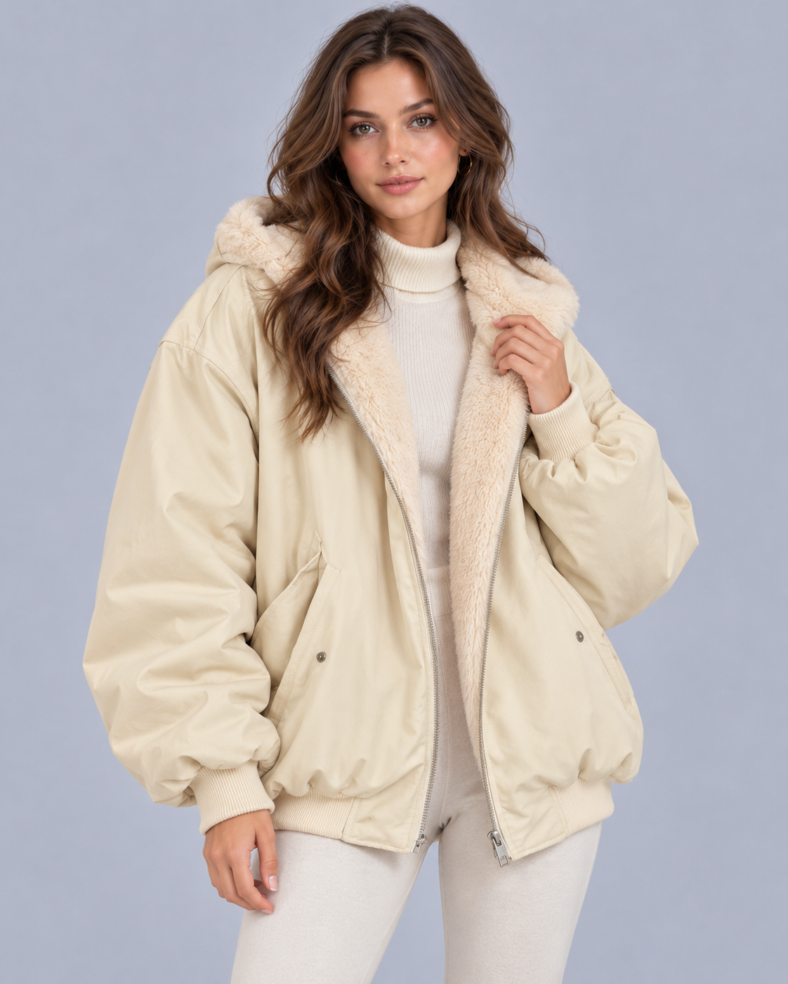 Women's Oversized Reversible Bomber Jacket