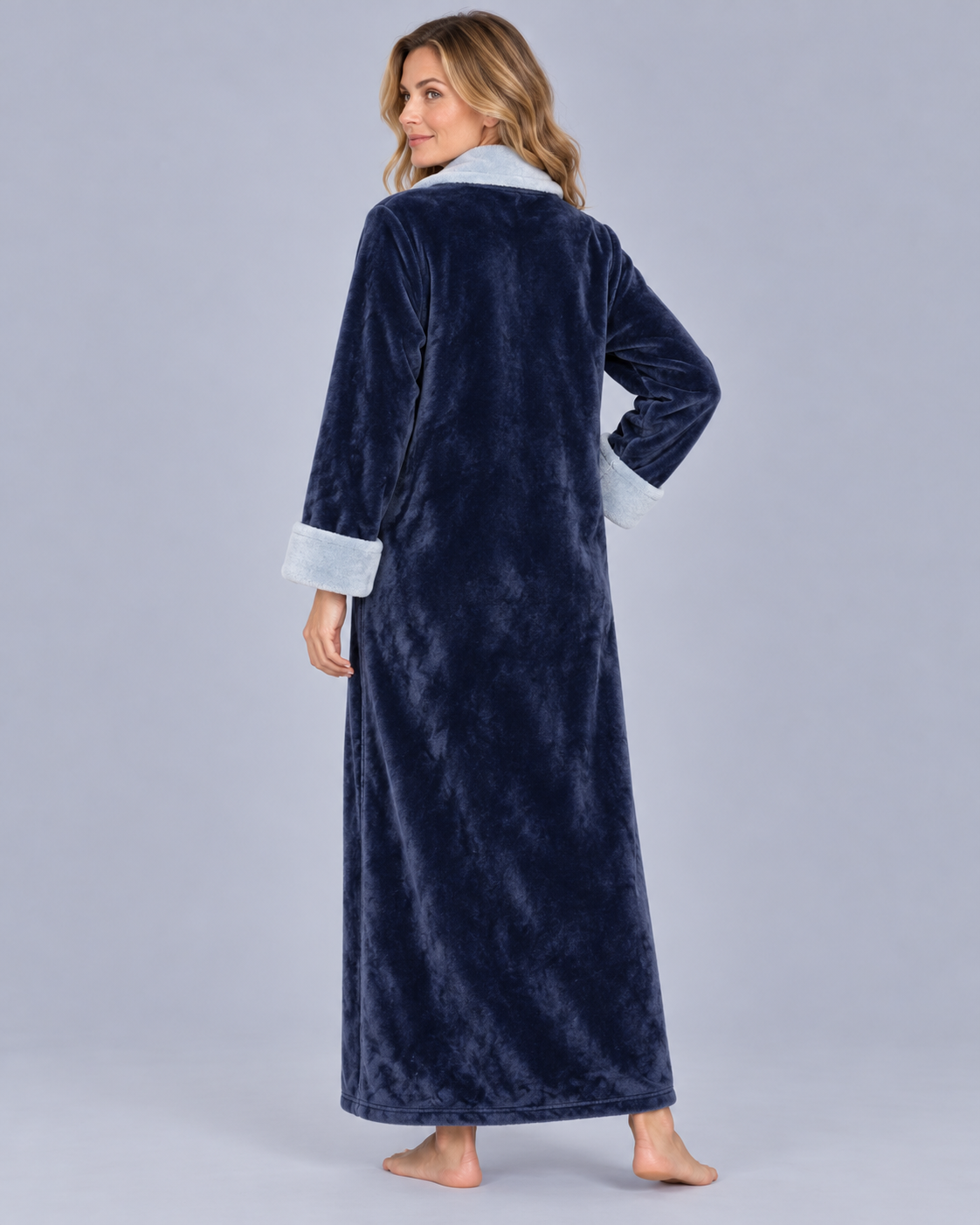 Women's Fleece Zip Up Dressing Gown