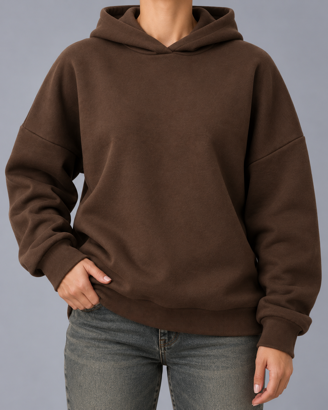 Women's Fleece Hoodie – Cotton Blend, Relaxed Fit