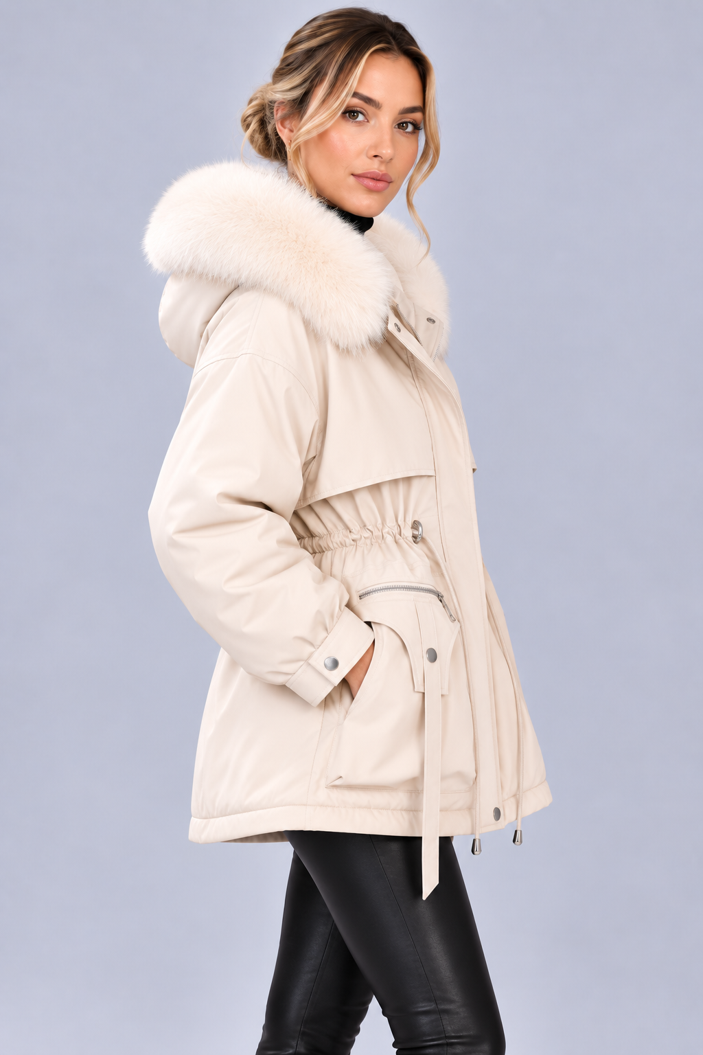 Women's Padded Winter Jacket – Wind and Water Resistant, Hooded