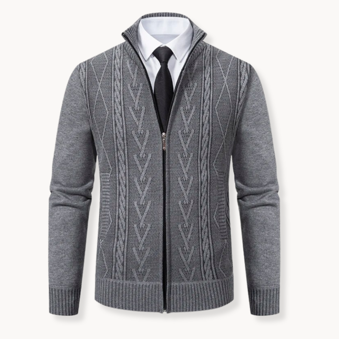 Men's Zip Cardigan – Soft Knit, Relaxed Fit