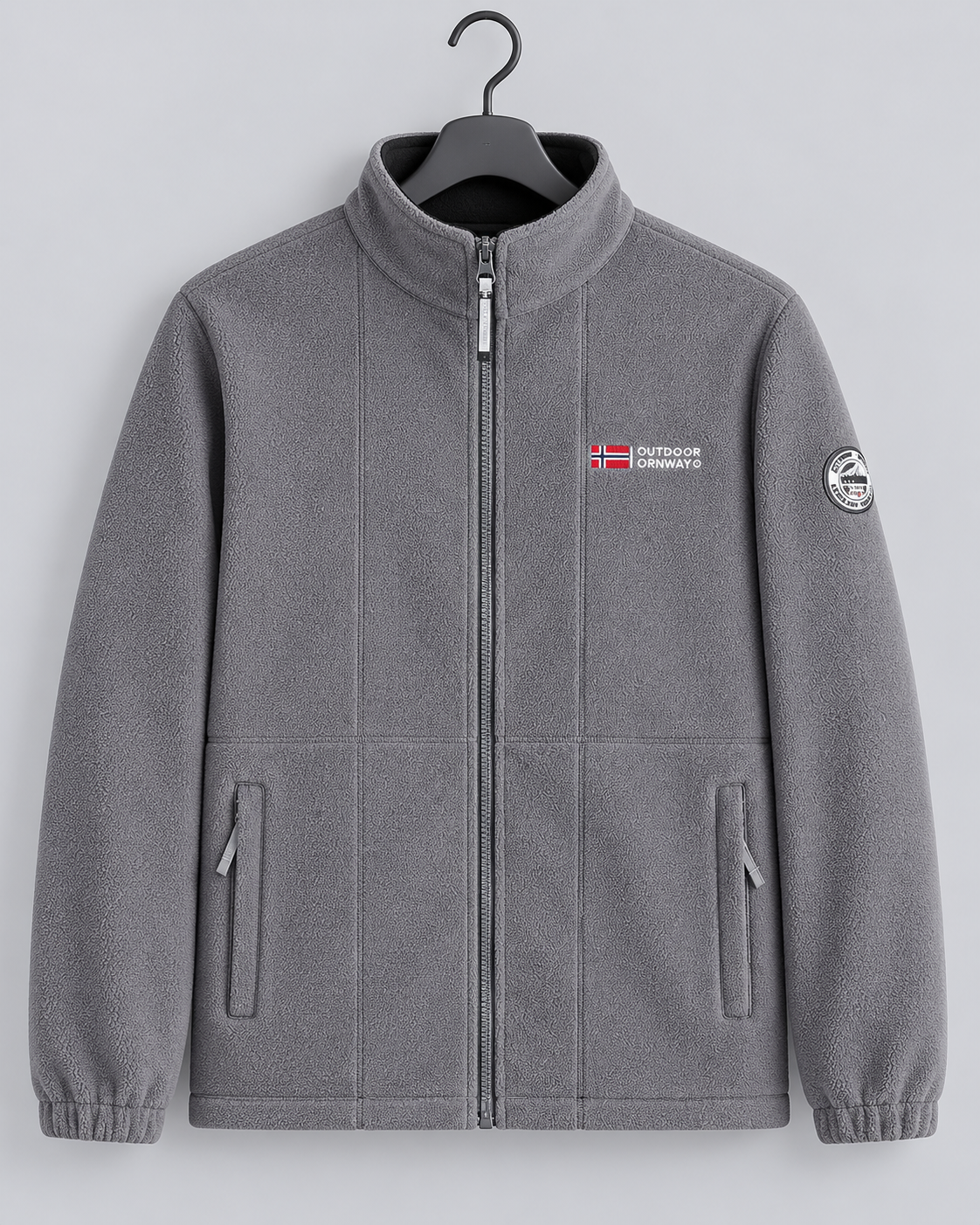 Men's Full-Zip Fleece Jacket | Warm Stand Collar