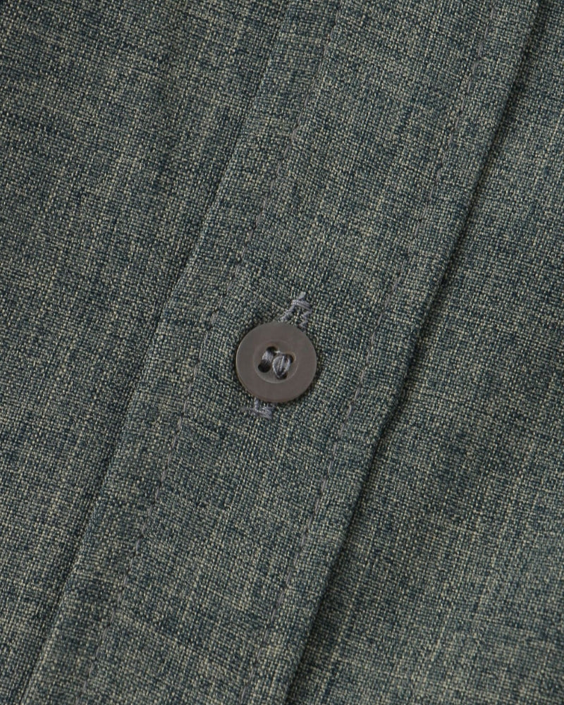 Men's Mandarin Collar Shirt – Short Sleeve, Chest Pocket