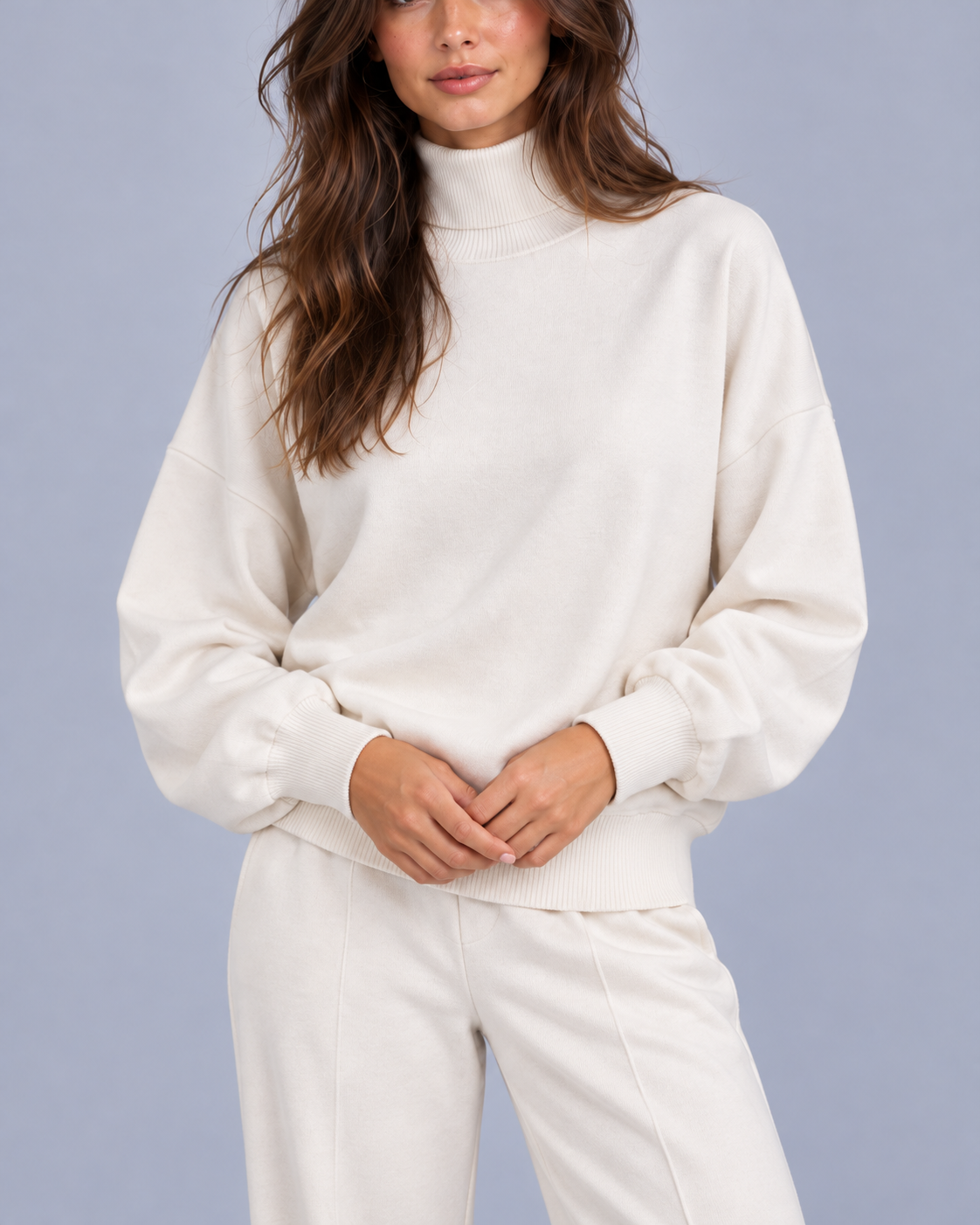 Women's High Collar Co-ord Set | Full Jumper with Trousers set