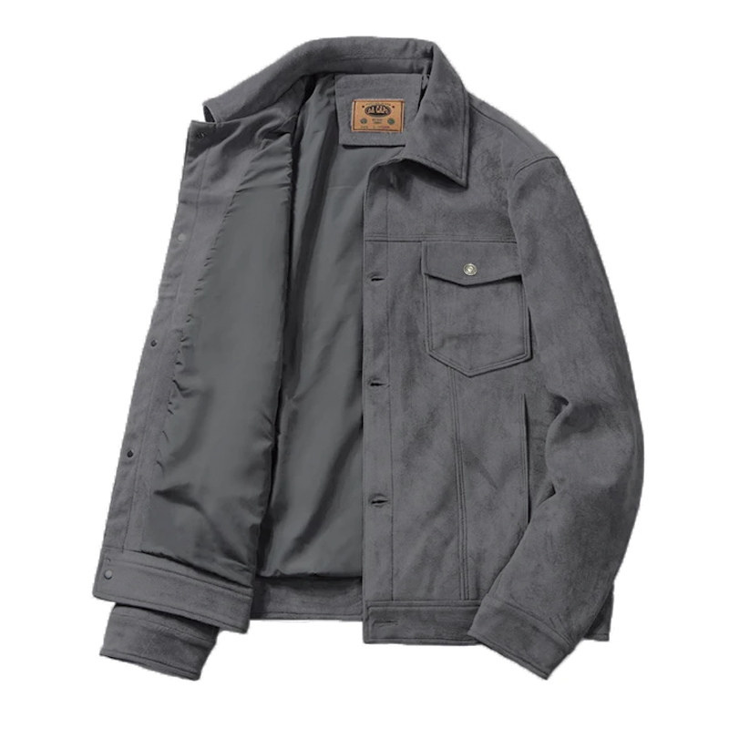 Men's Corduroy Trucker Jacket – Button Front, Chest Pockets, Tailored Fit