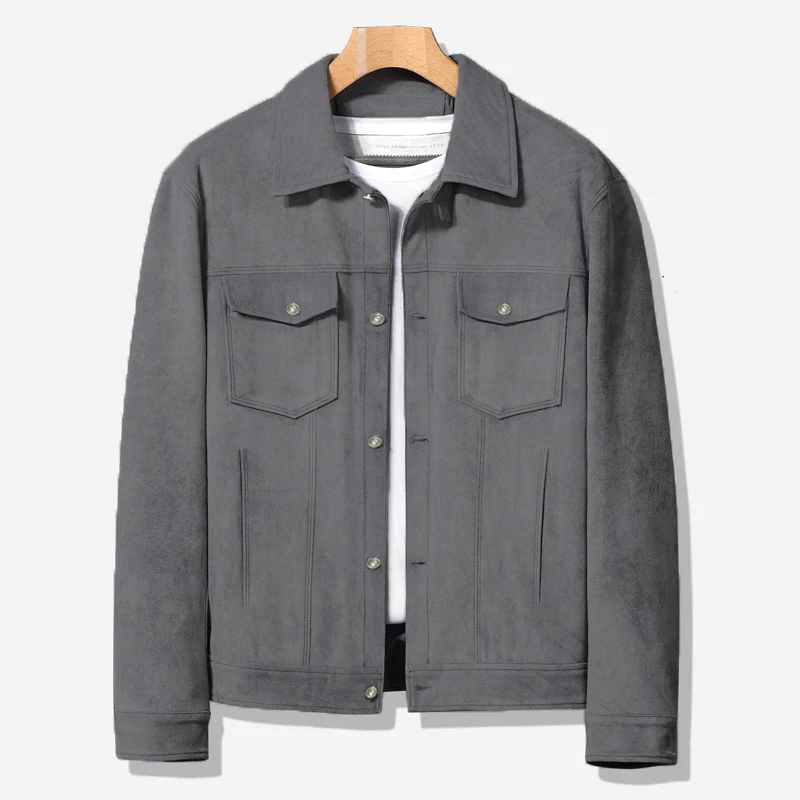Men's Corduroy Trucker Jacket – Button Front, Chest Pockets, Tailored Fit