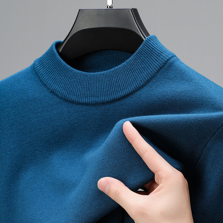 Men's Crew Neck Knit Jumper – Ribbed Trim, Slim Fit