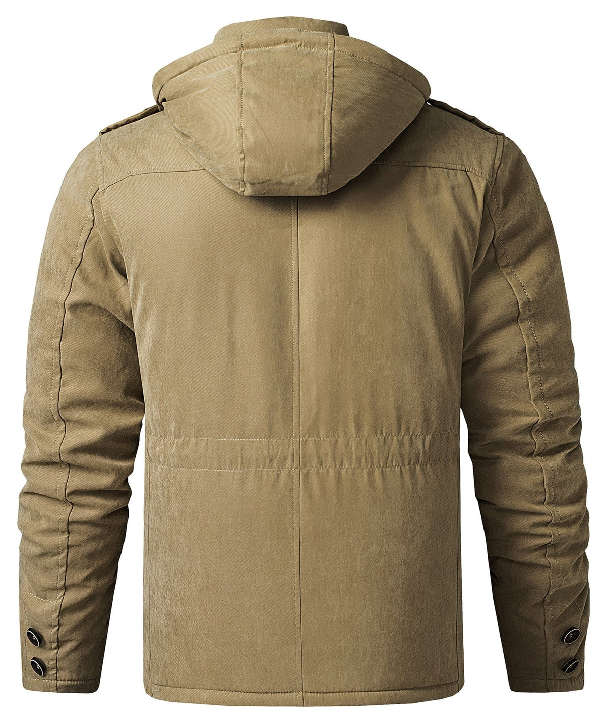 Men's Insulated Hooded Jacket – Fleece Lined, Adjustable Waist