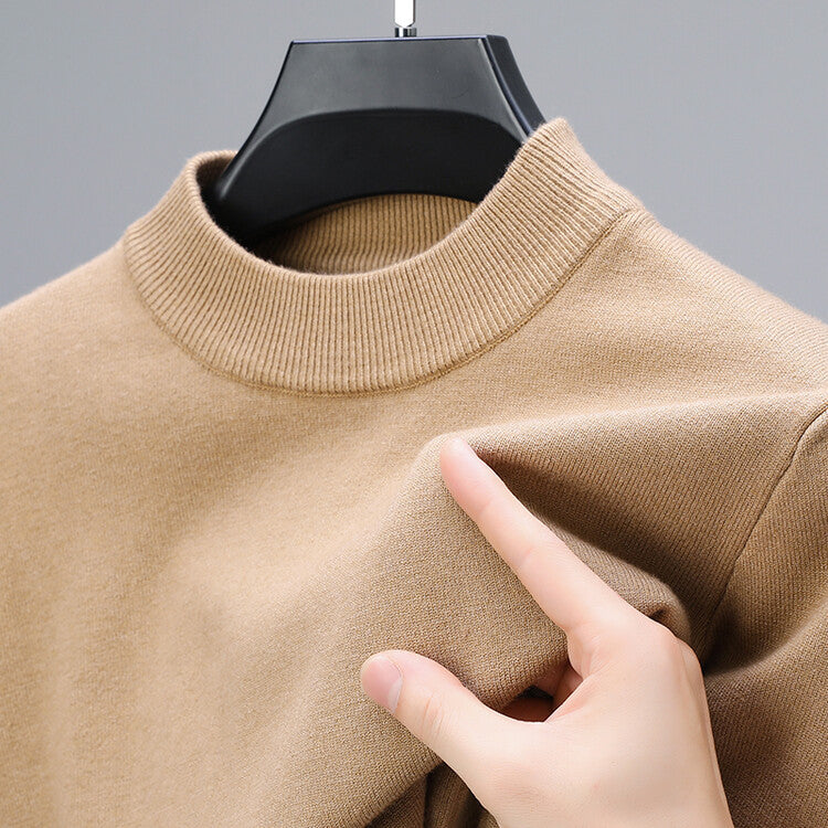 Men's Crew Neck Knit Jumper – Ribbed Trim, Slim Fit