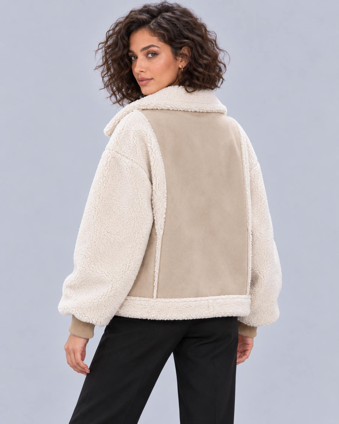 Women's Sherpa Aviator Jacket | Plush-Lined Winter Coat