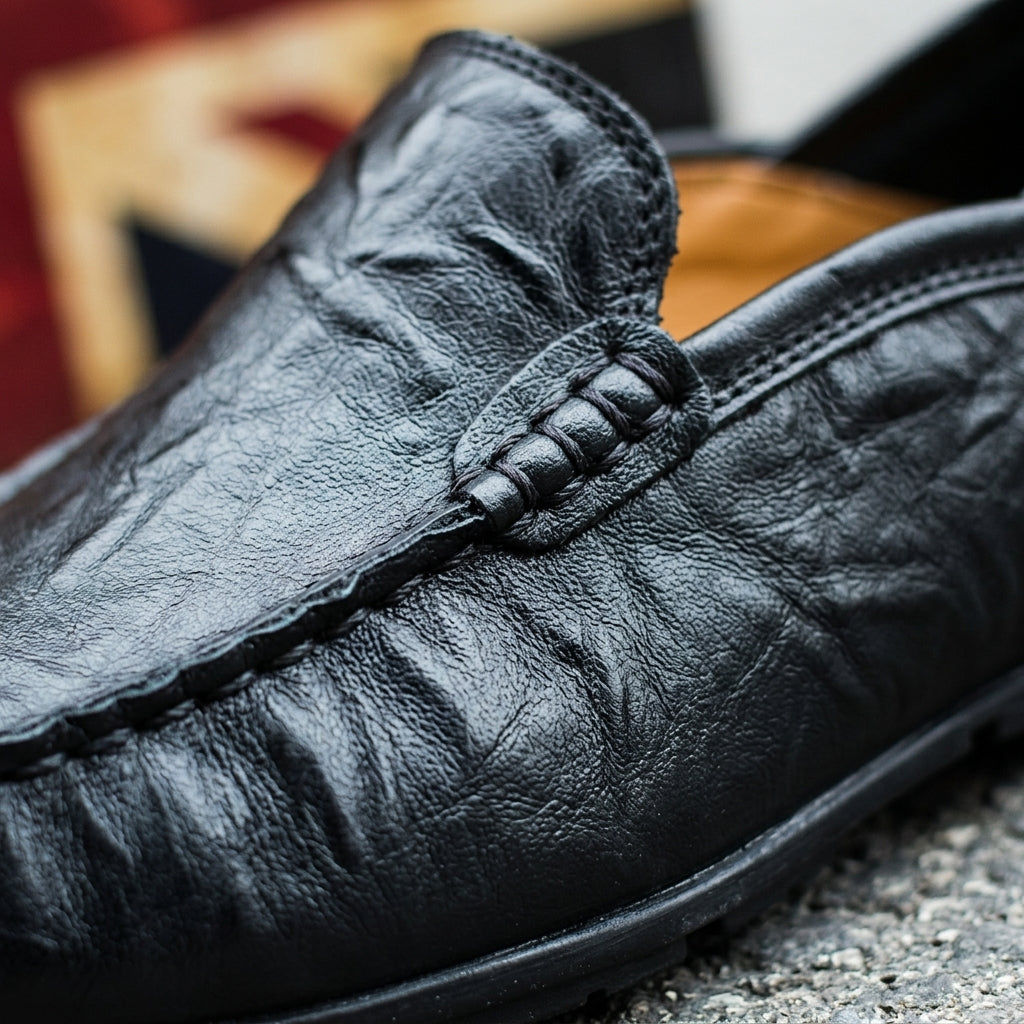 Men's Leather Loafers – Slip-On, Regular Fit