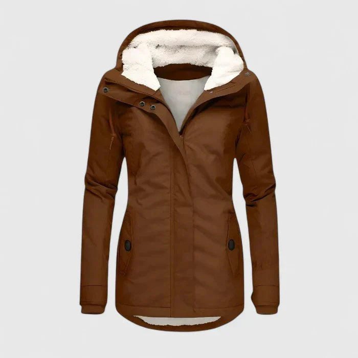 Women's Waterproof Hooded Jacket – Longline, Soft Lined
