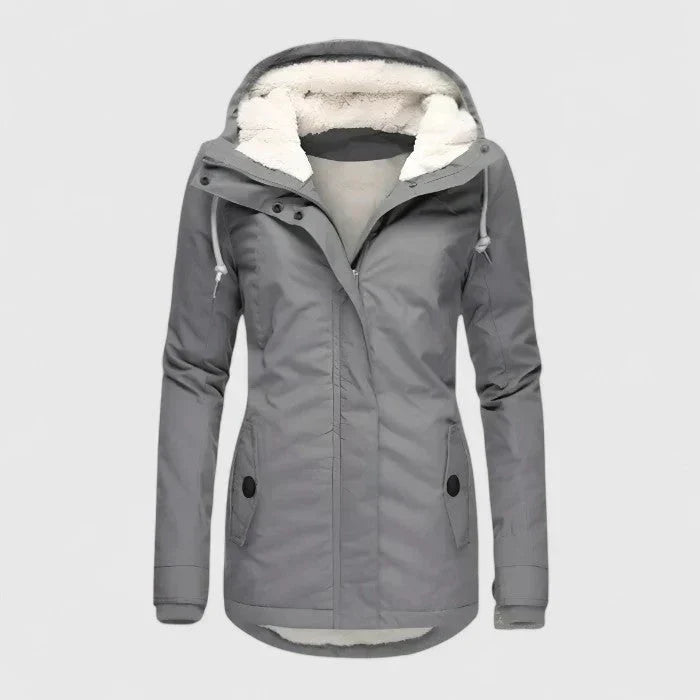 Women's Waterproof Hooded Jacket – Longline, Soft Lined