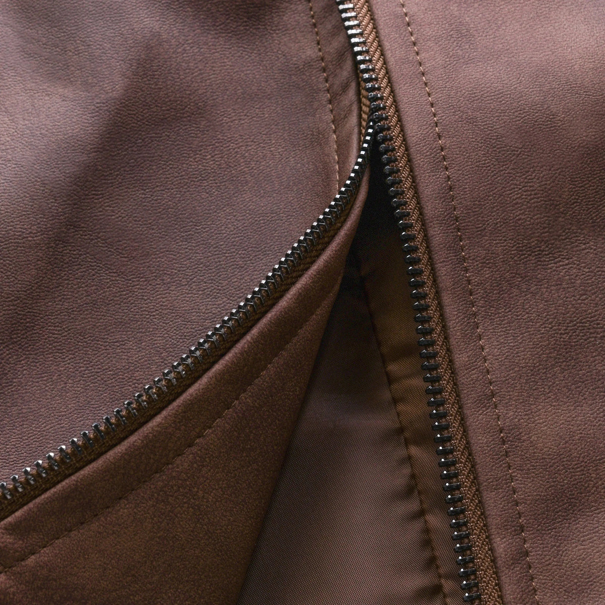 Men's Faux Leather Biker Jacket – Zip Cuffs, Fitted