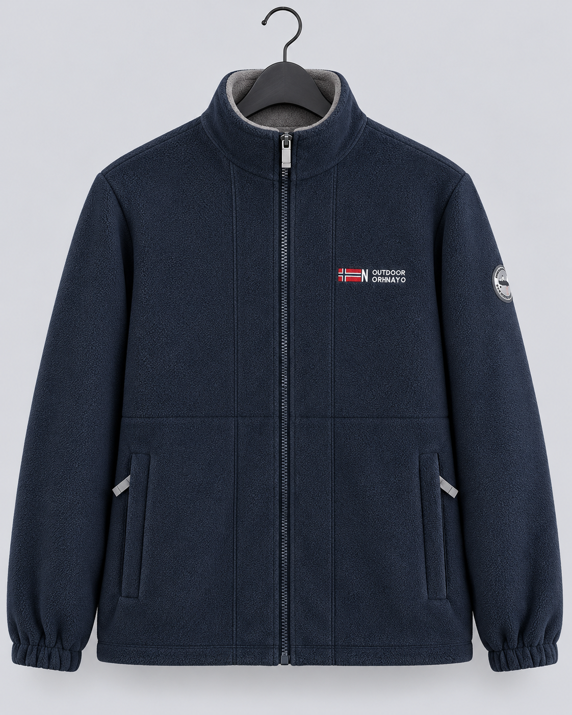 Men's Full-Zip Fleece Jacket | Warm Stand Collar