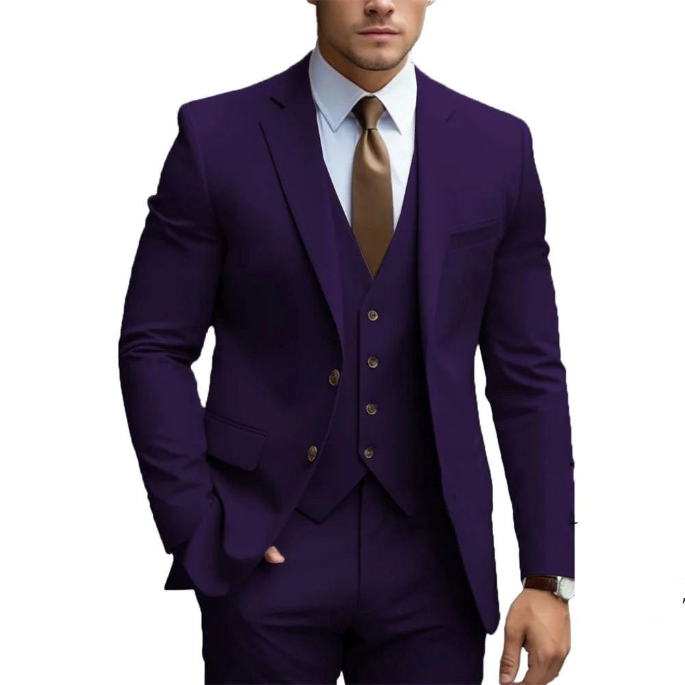 Men's Three Piece Suit – Single Button Blazer, Slim Fit