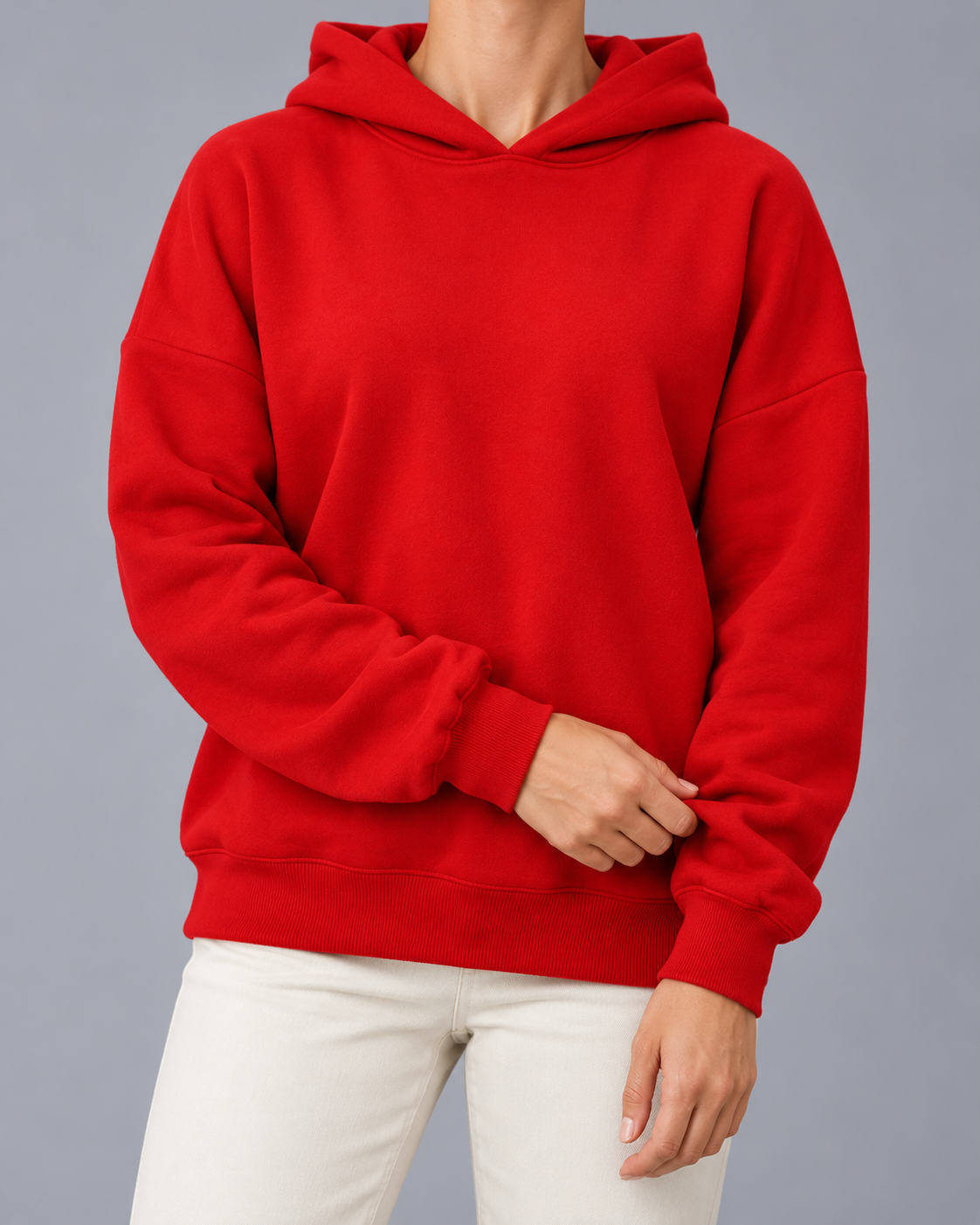 Women's Fleece Hoodie – Cotton Blend, Relaxed Fit
