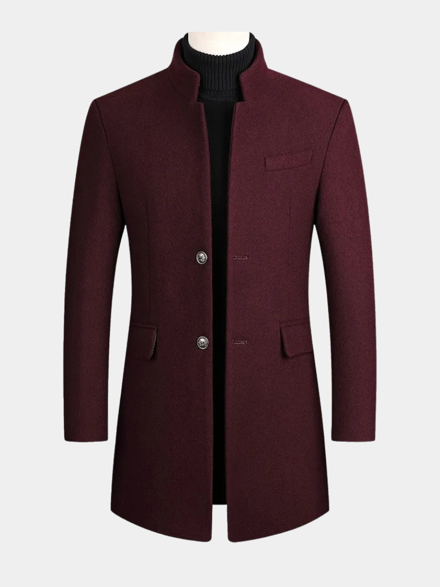 Men's Classic Overcoat – Tailored Fit, Clean Lines
