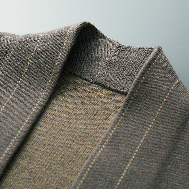 Men's Wool Blend Cardigan – Button Front, Relaxed Fit