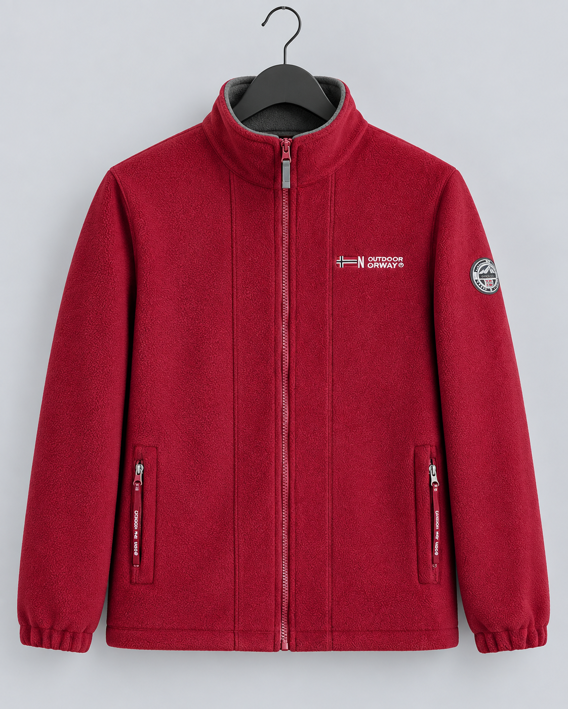 Men's Full-Zip Fleece Jacket | Warm Stand Collar