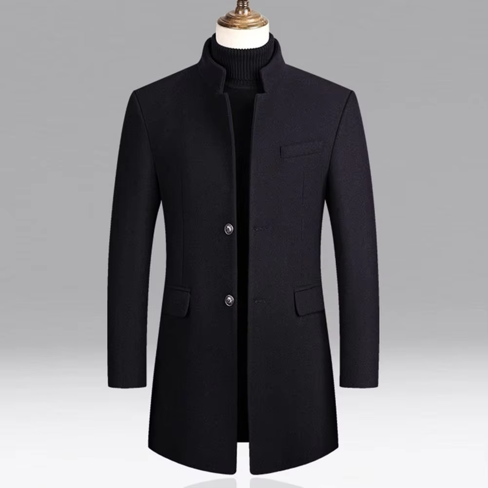 Men's Classic Overcoat – Tailored Fit, Clean Lines