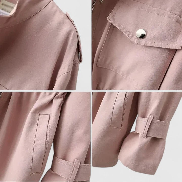 Women's Double Breasted Coat – Belted Longline, Wool Look