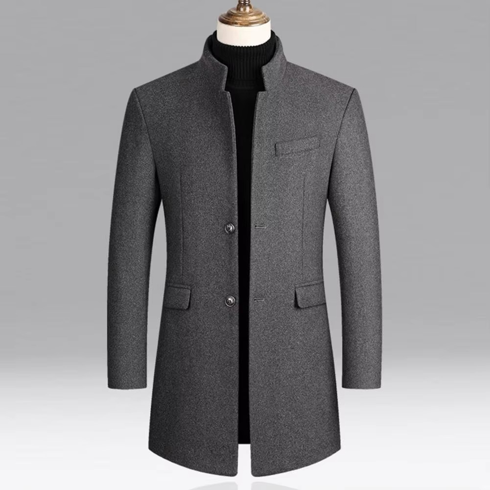 Men's Classic Overcoat – Tailored Fit, Clean Lines