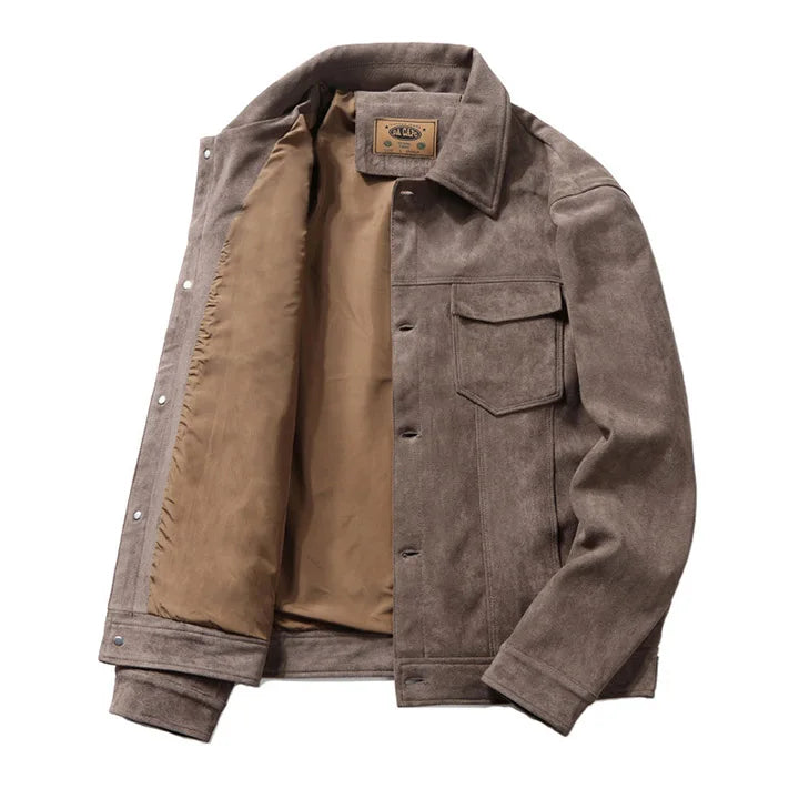Men's Corduroy Trucker Jacket – Button Front, Chest Pockets, Tailored Fit