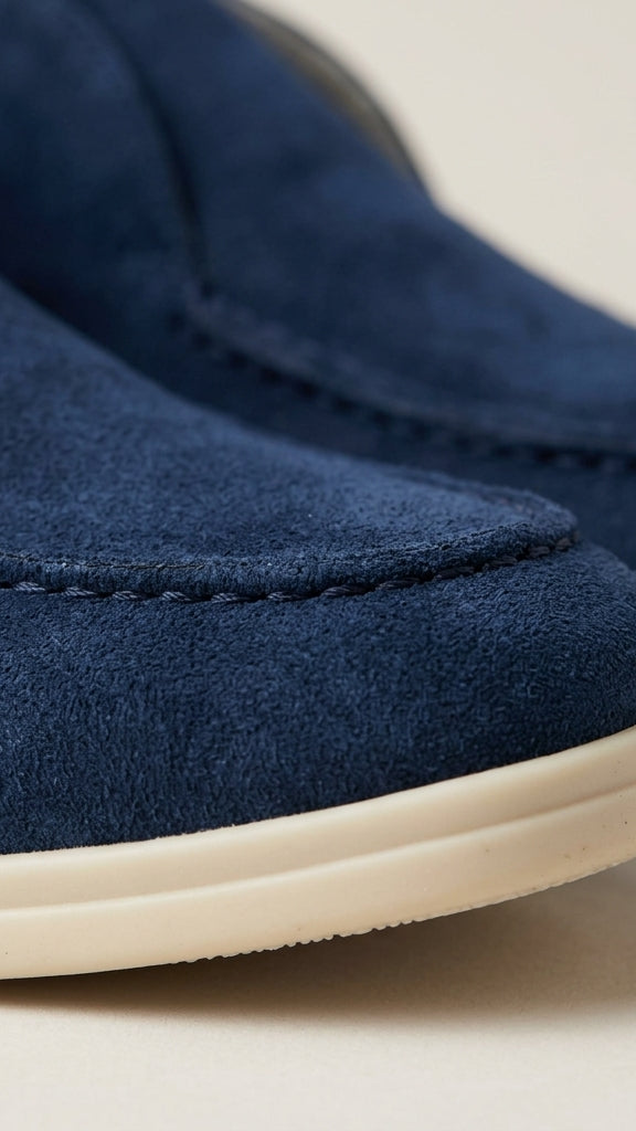 Men's Suede Loafers – Slip-On, Stitched Upper