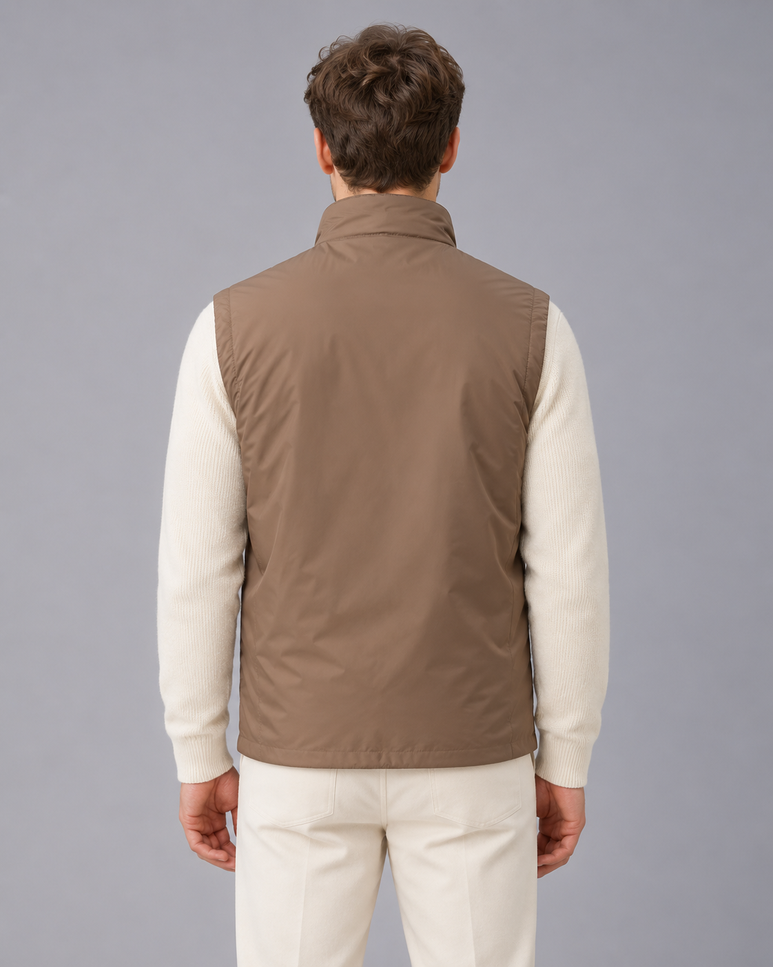 Men's Gilet – Full-Zip Sleeveless Bodywarmer with Stand Collar and Two Zip Pockets