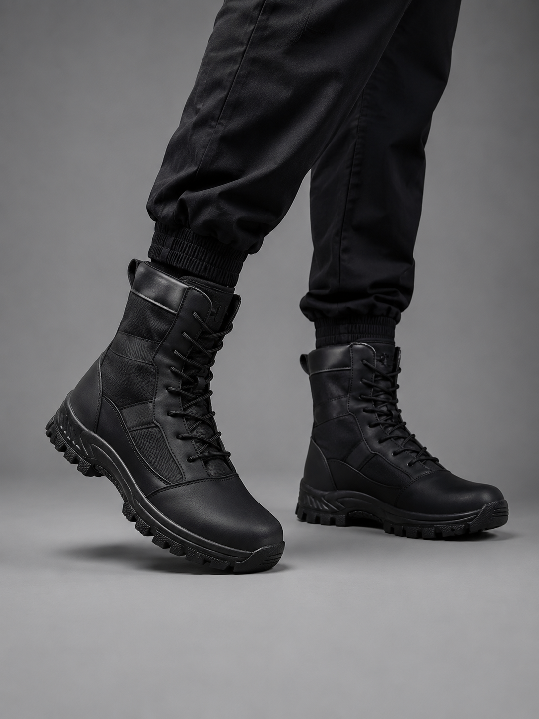 Men's High-Top Hiking Boots – Water-Resistant, Lace-Up