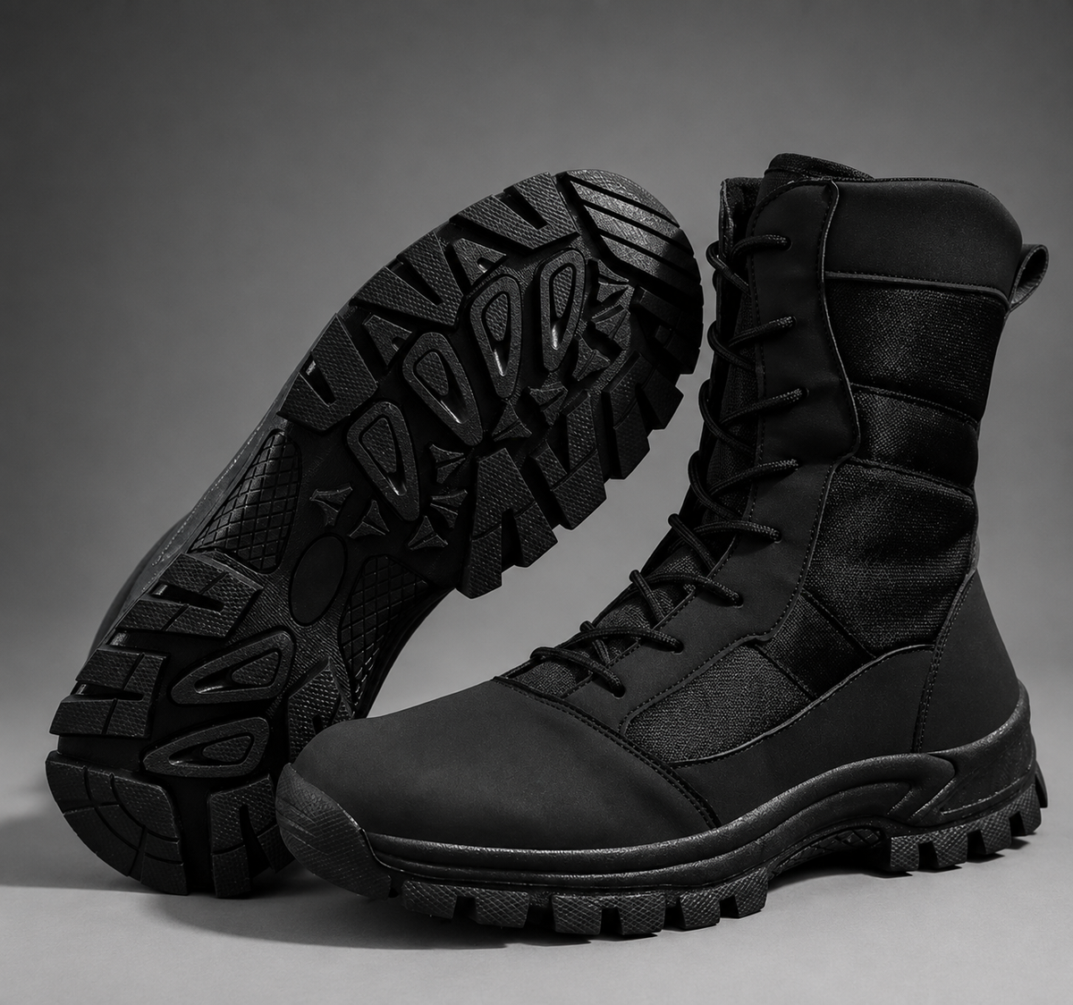 Men's High-Top Hiking Boots – Water-Resistant, Lace-Up