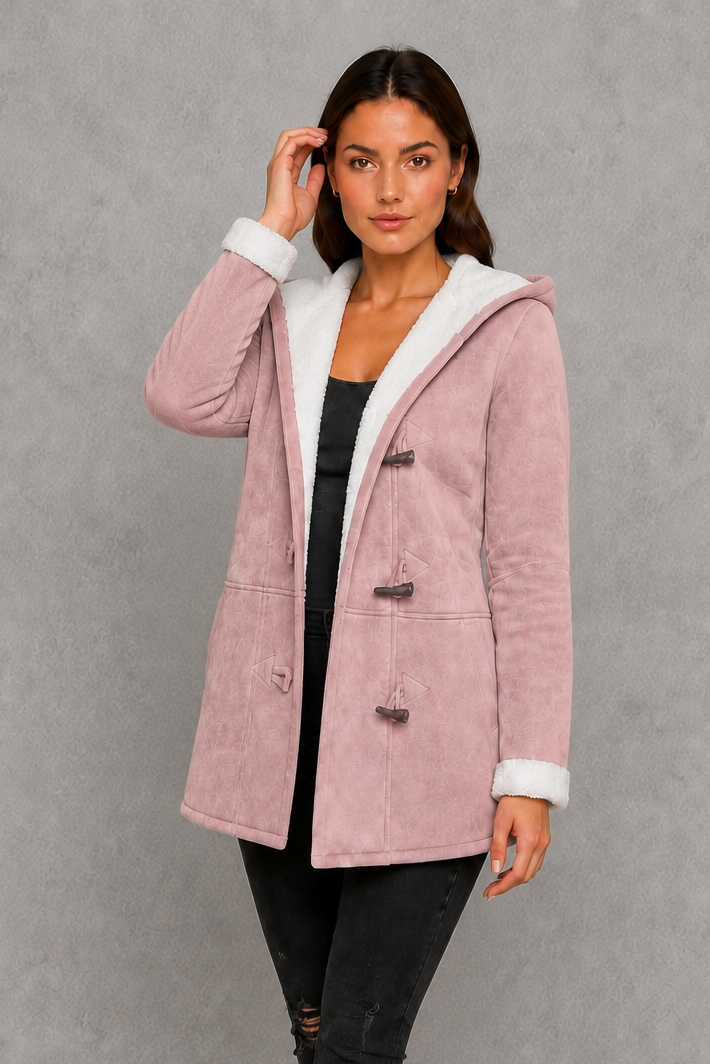 Women's Fleece Lined Toggle Coat – Cosy Winter Layer, Regular Fit