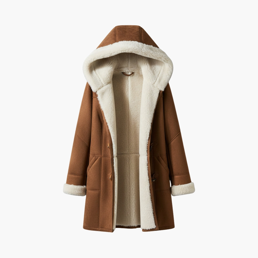 Women's Hooded Duffle Coat – Toggle Fastening, Lined