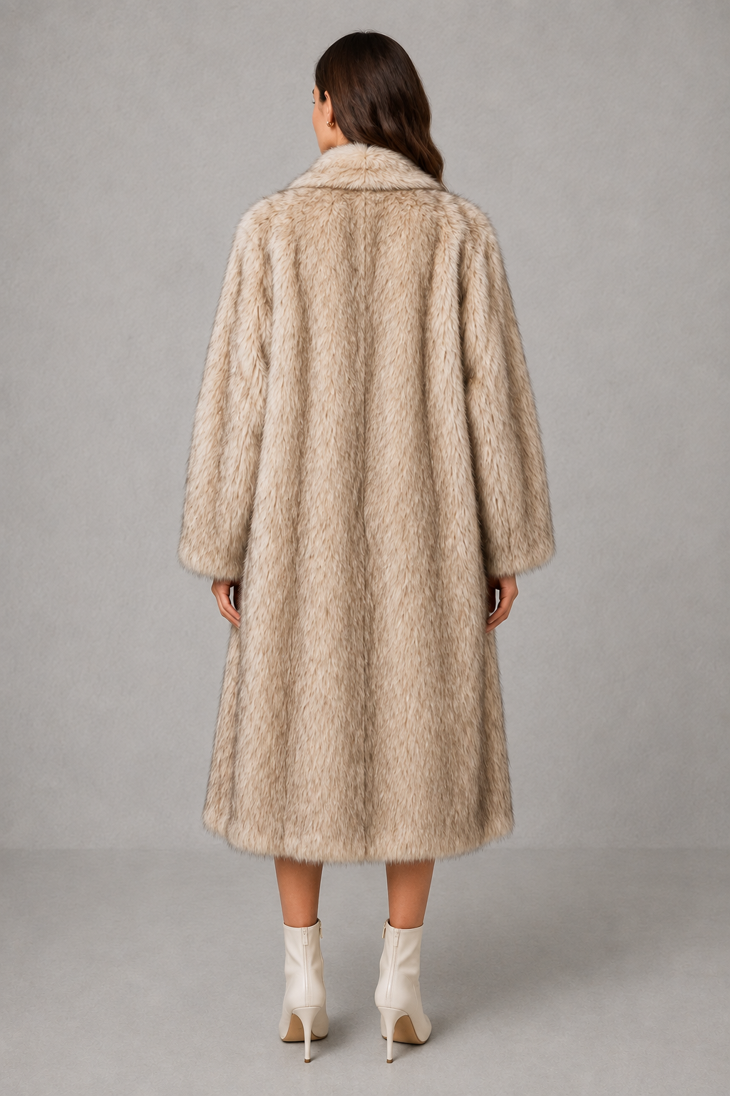 Women's Faux Fur Coat – Plush Statement Winter Layer
