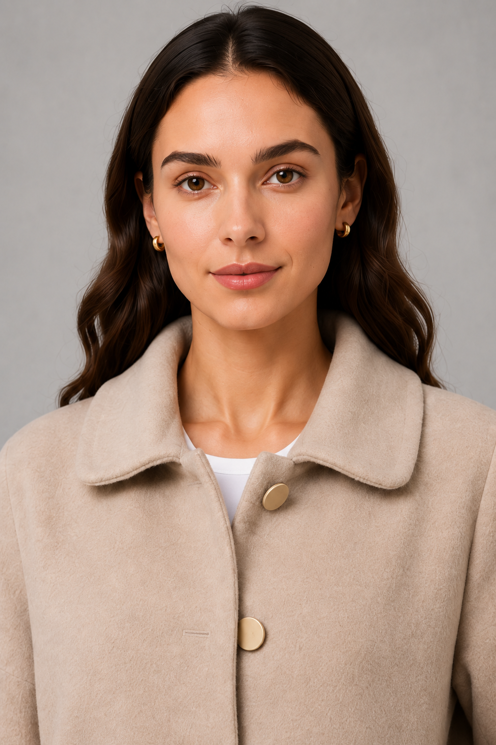 Women's Oversized Mid-Length Coat – Relaxed Fit, Cuff Detail