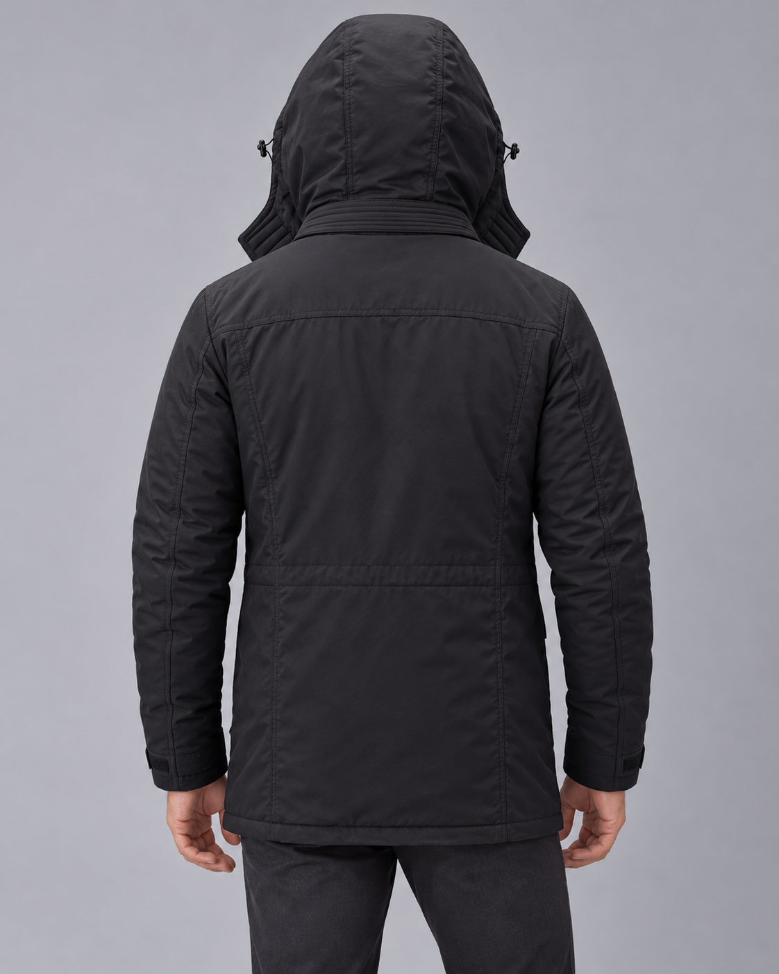 Men's Hooded Winter Parka with Pockets