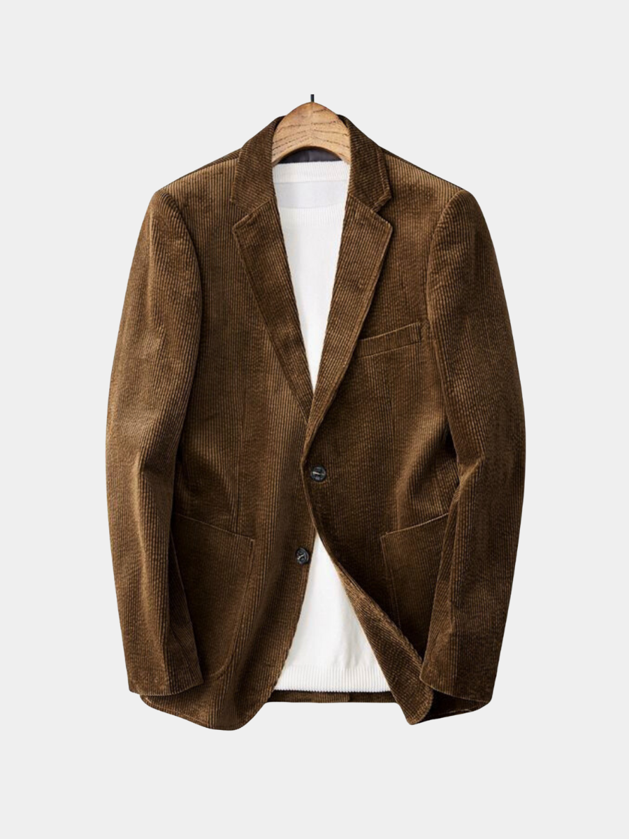 Men's Corduroy Blazer – Brushed Texture, Structured Fit