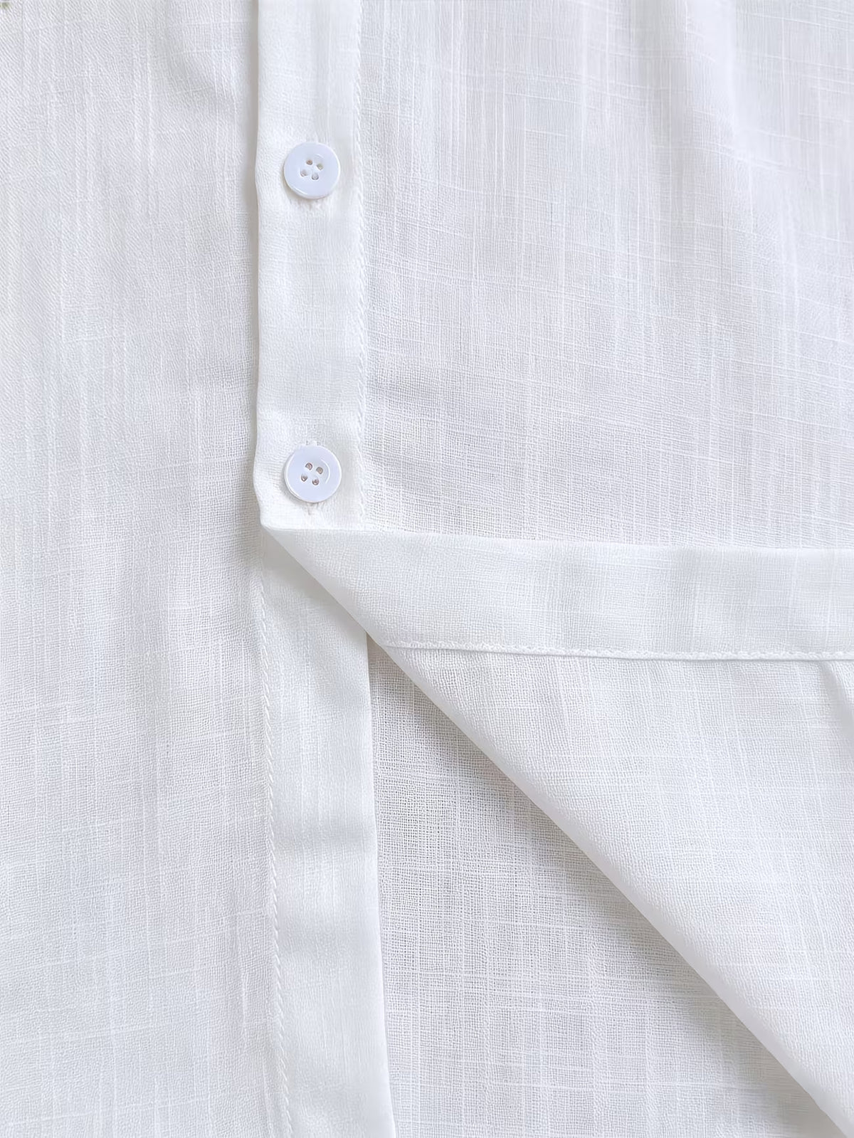 Men's Grandad Collar Shirt – Pure Cotton, Chest Pockets