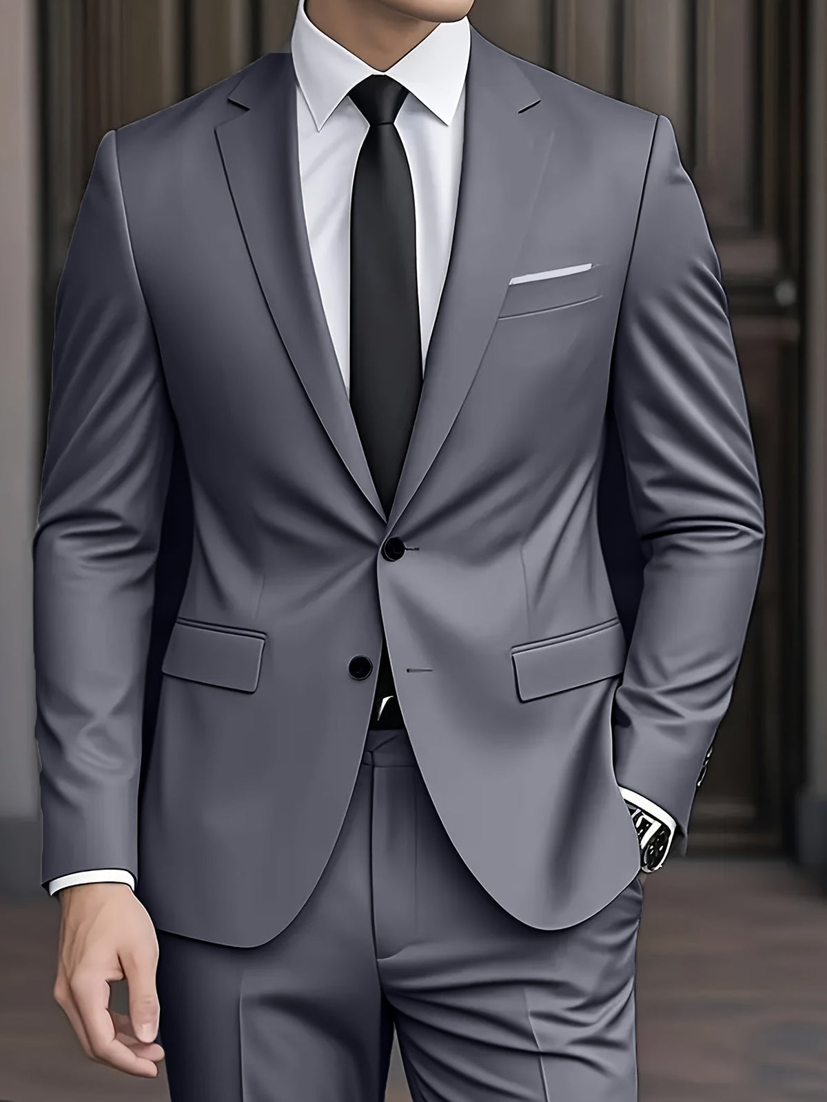 Men's Two Piece Suit – Slim Fit, Wrinkle Resistant